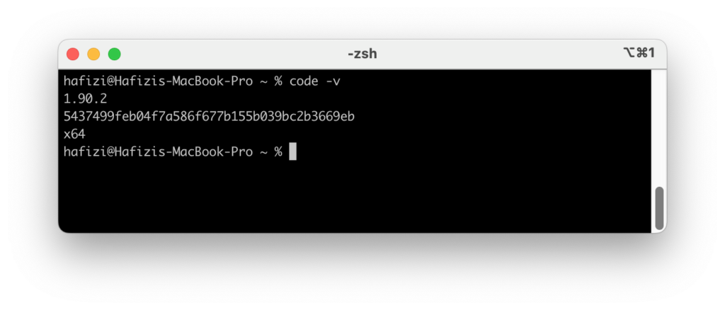 check version Visual Studio Code