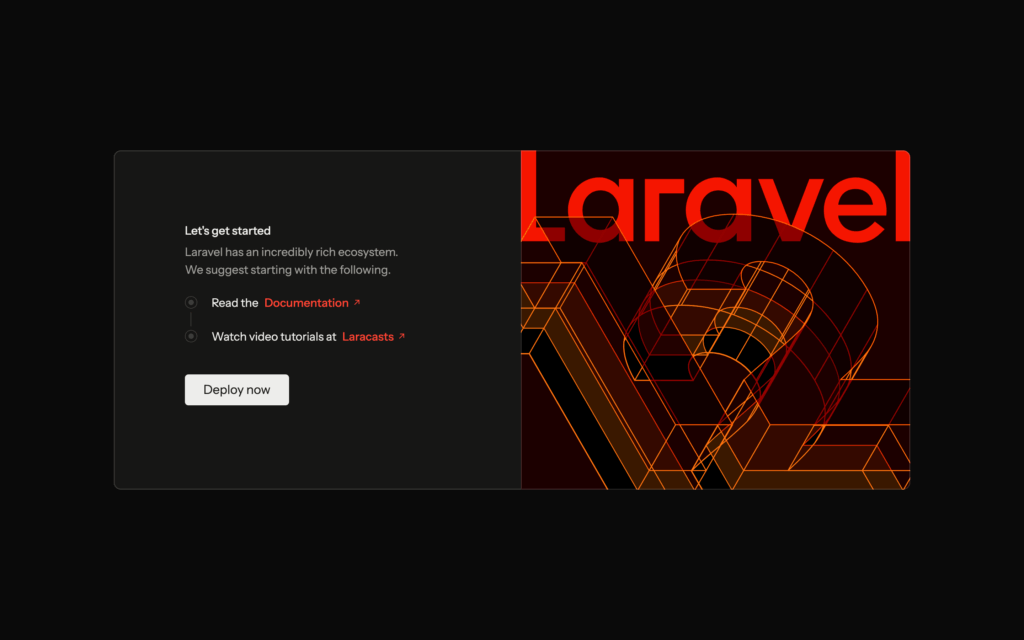 Laravel 12 Welcome Page (Dark Mode)